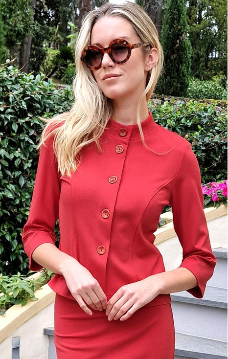 Tailored Short Jacket in Winterberry