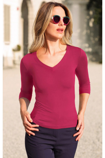 Soft Jersey Top in Sangria