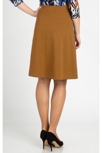 A line Jersey Skirt in Golden Brown [1]