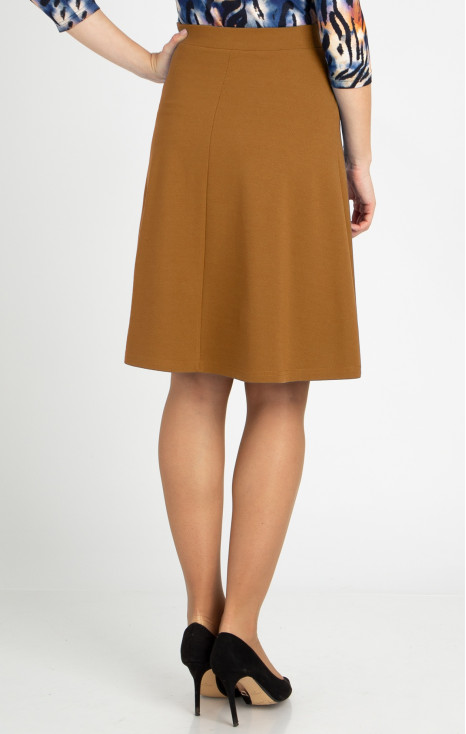 A line Jersey Skirt in Golden Brown [1]