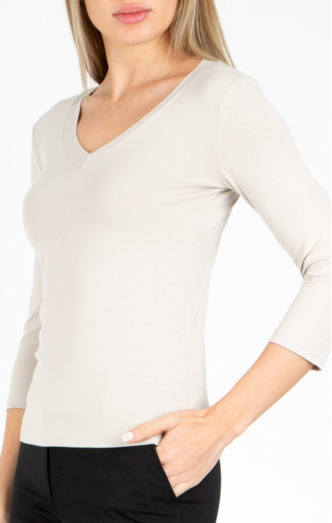 Soft Jersey Top in White Swan цолоур