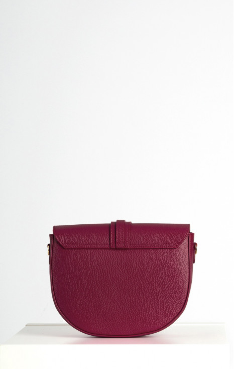 Leather handbag in Wine Red