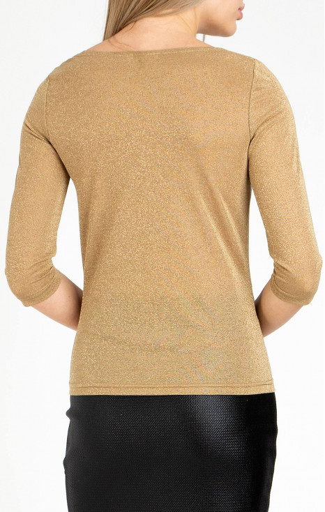 Cowl Neckline Top in Golden Beige [1]