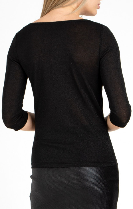 Cowl Neckline Top in Black [1]