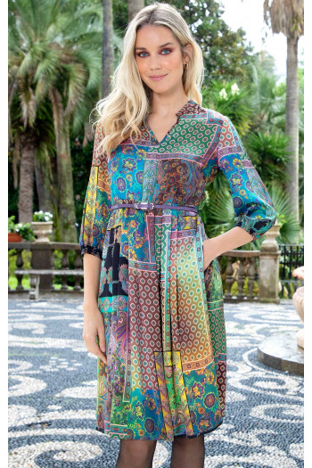 Elegant dress in soft viscose with print [1]