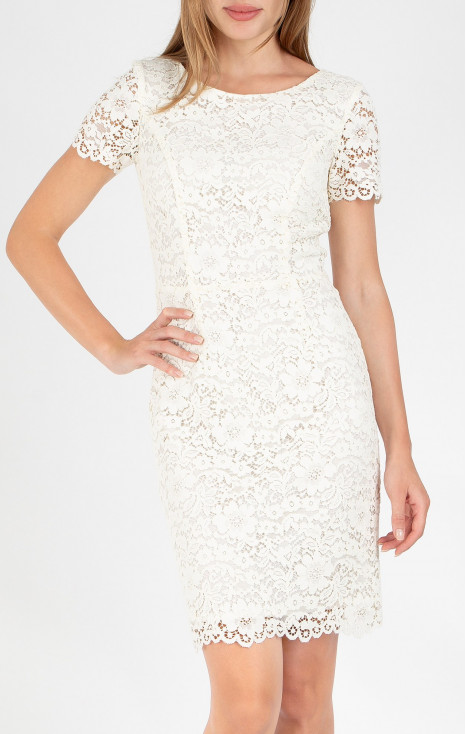 Lace Dress in Ivory White