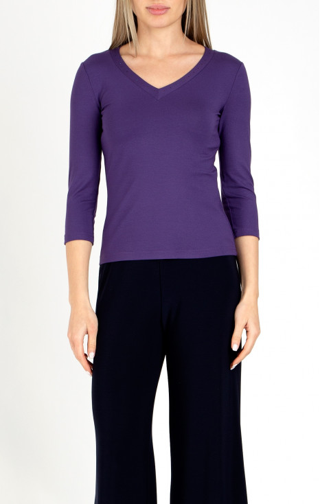 Soft Jersey Top in Purple Sapphire