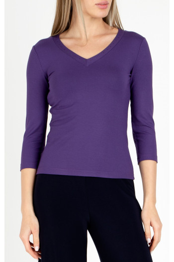 Soft Jersey Top in Purple Sapphire