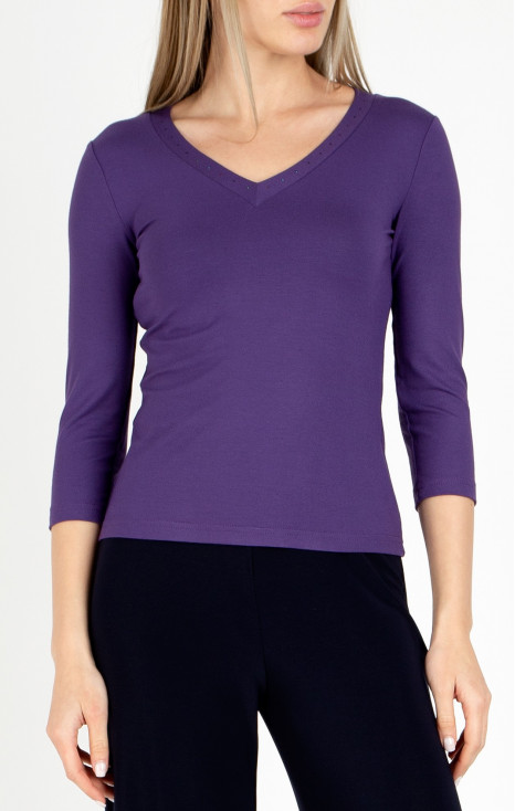 Soft Jersey Top in Purple Sapphire