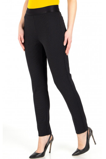 Slim Fit Jersey Trousers in Black