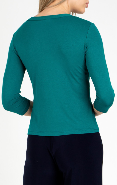 Soft Jersey Top in Teal Green