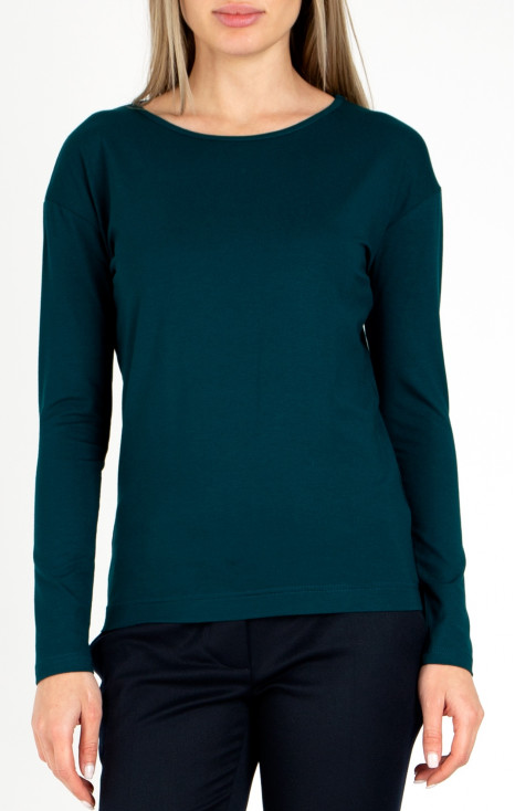 Loose silhouette Top In Deep Teal