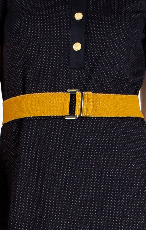 Elastic belt with front closure