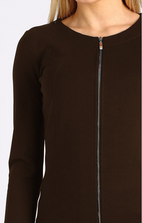 Sporty - elegant jacket in Dark Brown [1]