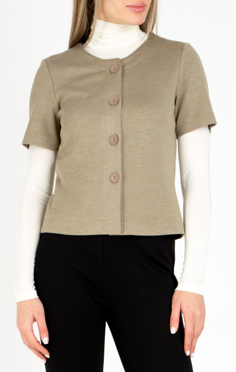 Short jacket in Dark Beige