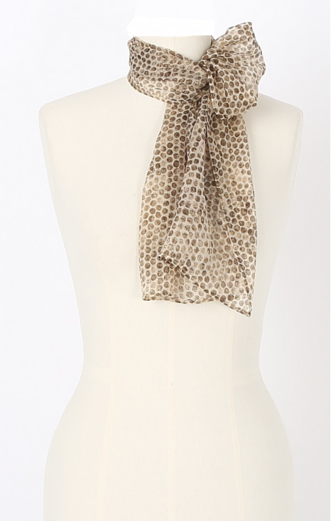 Natural silk scarf in  Antique Bronze  colour