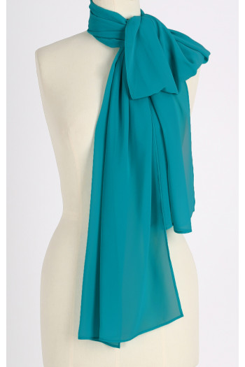 Lightweight scarf in Emerald Blue colour
