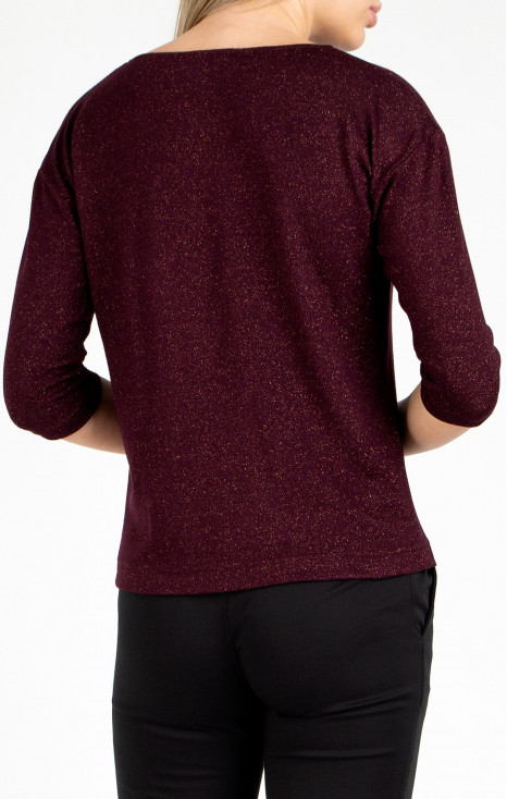 Soft Jersey Top in Red Mahogany colour