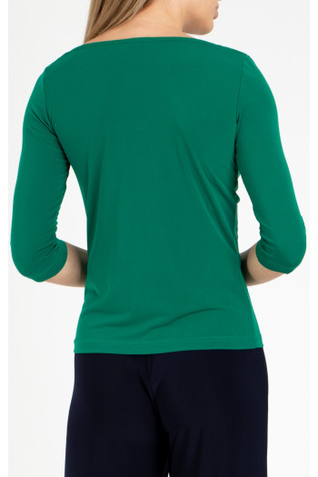 Cowl Neckline Top in Green [1]