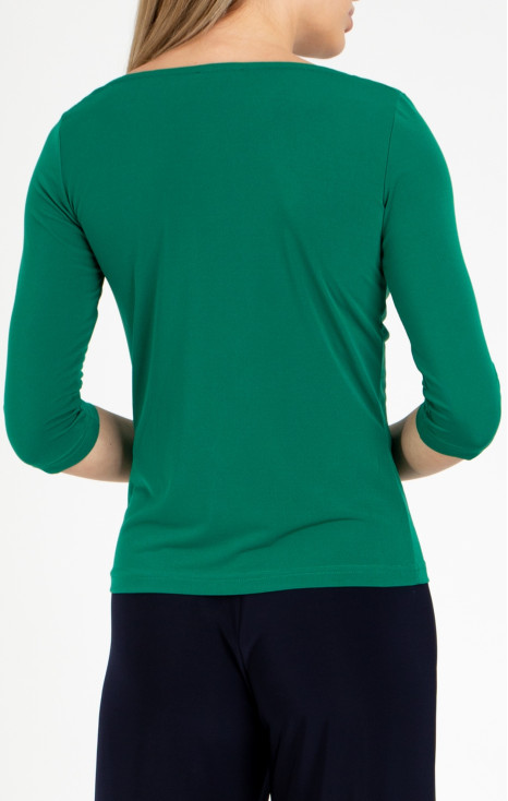 Cowl Neckline Top in Green [1]