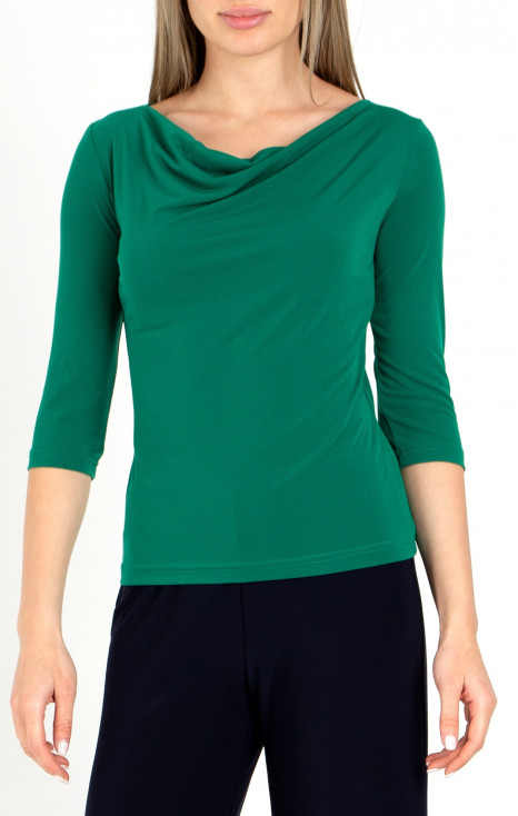 Cowl Neckline Top in Green