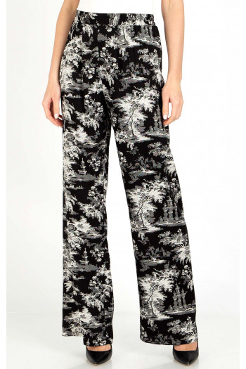 Wide Leg Trousers with a Print