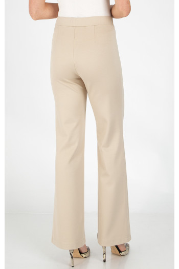 High Waist Flare Trousers in Sandshell Colour [1]