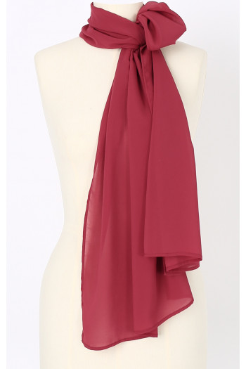 Lightweight scarf in Raspberry Wine colour