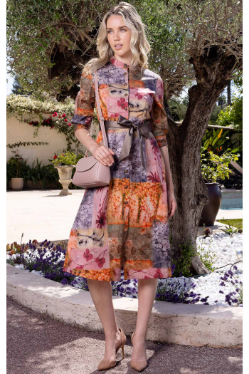 Cotton Midi Dress with Print