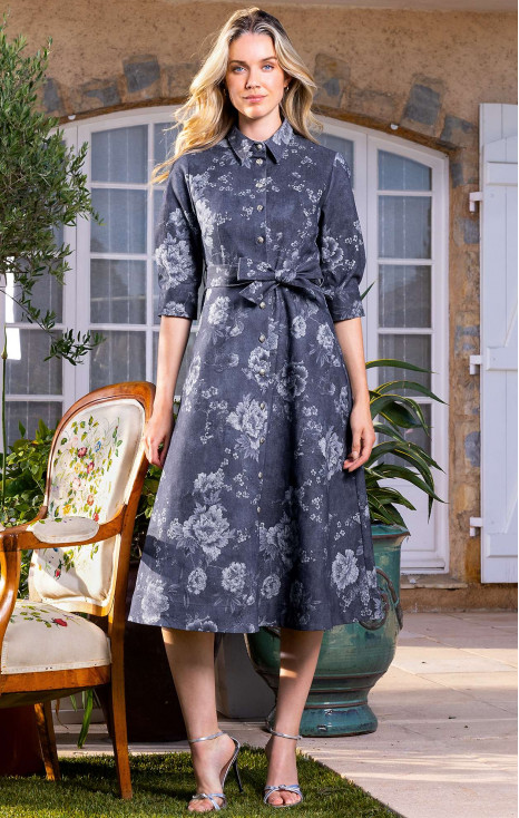 Cotton Midi Dress with Print