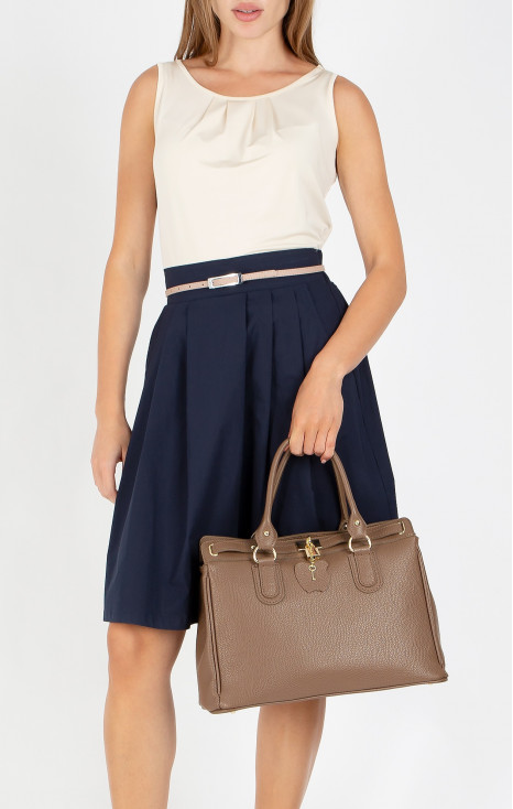 Genuine leather bag in Cocoa Brown [1]