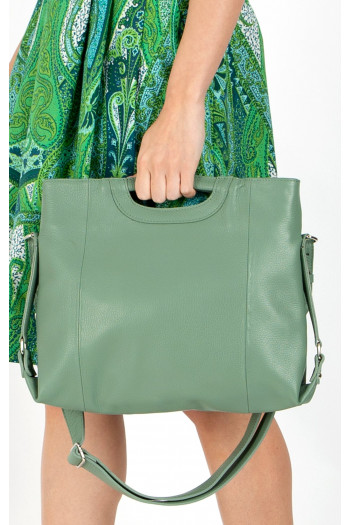 Leather Bag in Menta colour [1]