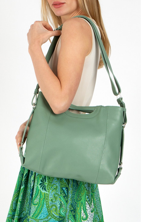 Leather Bag in Menta colour