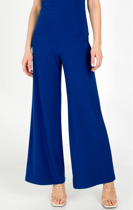 Viscose Wide Leg Trousers in Ultamarine