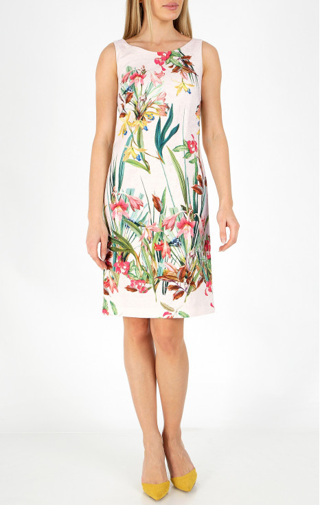 Jacquard Sleeveless Mini Dress