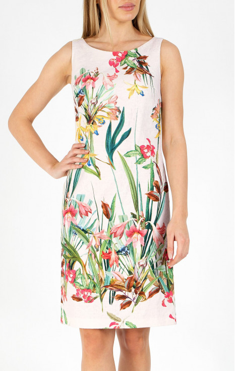 Jacquard Sleeveless Mini Dress