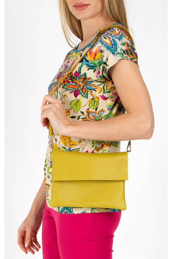 Mini leather bag in Golden Palm