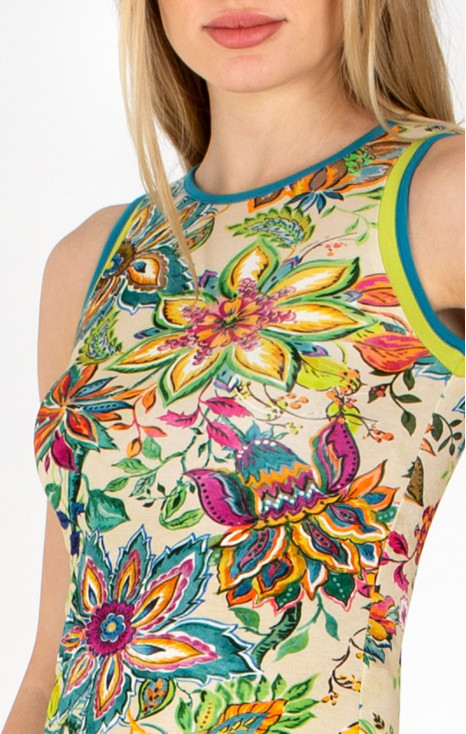 Floral Printed Jersey Top