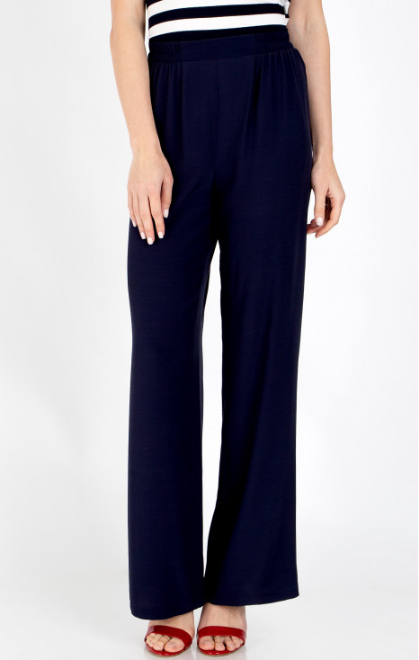 Wide Leg Trousers in Blue