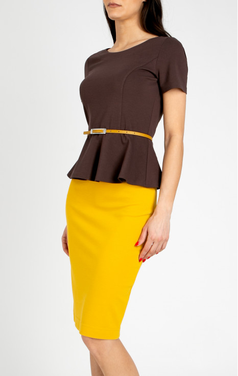 Short knit skirt in Mimosa