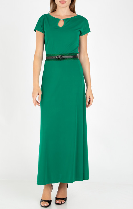 Elegant maxi skirt in Ultramarine Green
