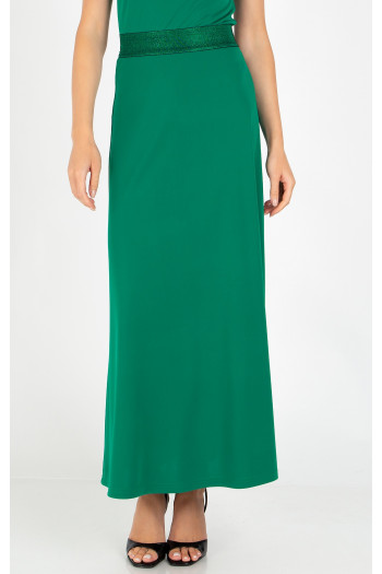 Elegant maxi skirt in Ultramarine Green