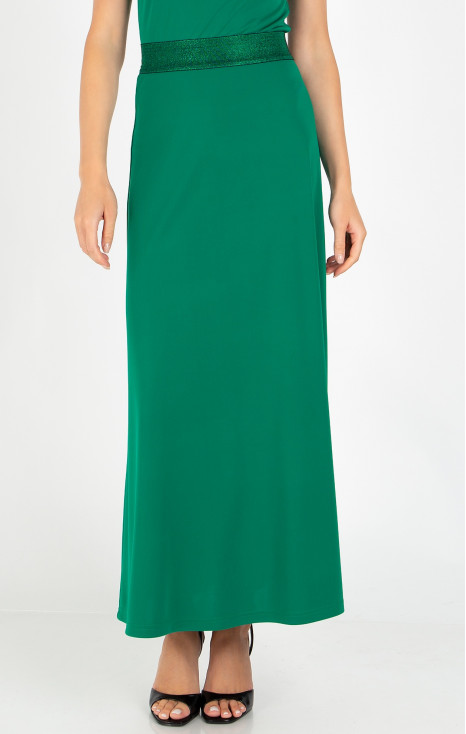 Elegant maxi skirt in Ultramarine Green