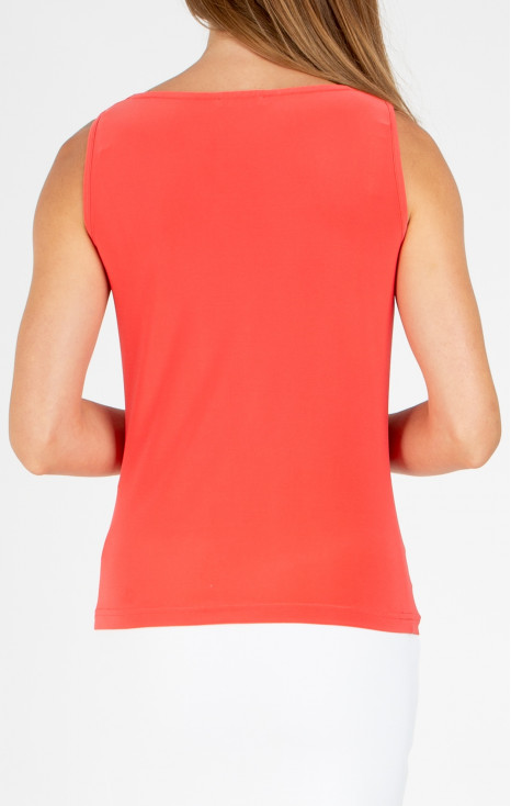 Blouse with an eye-catching neckline in Sugar Coral [1]