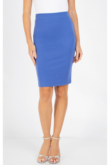 Stretch pencil skirt in Cornflower Blue