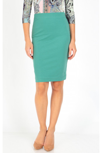 Stretch pencil skirt in Aqua Green