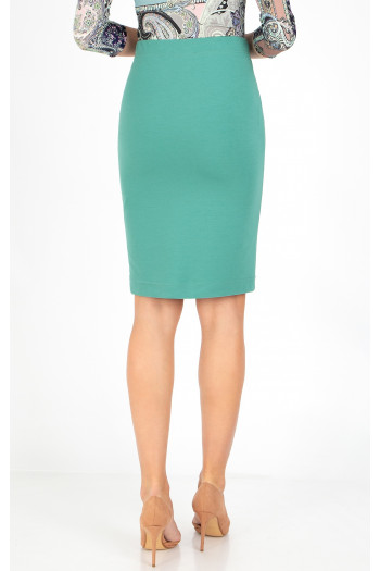 Stretch pencil skirt in Aqua Green [1]