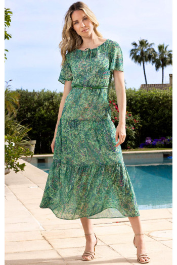 Maxi Dress with Frills