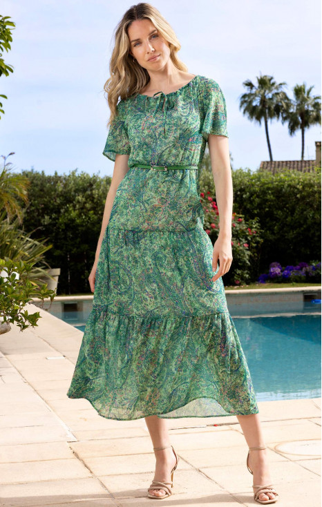 Maxi Dress with Frills