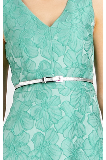 Genuine Leather Belt – Silver [1]